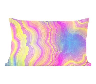 Sierkussens - Kussentjes Woonkamer - 50x30 cm - Agaat - Regenboog - Neon - Edelstenen
