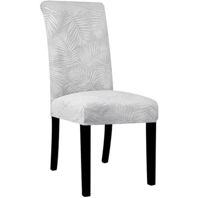 Fluwelen elastische stoelhoezen verwijderbare anti-vuile stoel Jacquard stretch stoelhoezen voor eetkamer keuken hotel 1/2/4/6 stuks 6 PCS