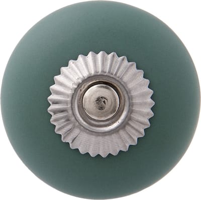 Clayre & Eef Deurknop Ø 4 cm Groen Keramiek