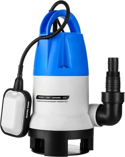 Intelectro Waterpomp - De Onmisbare Krachtpatser voor Efficiënte Waterafvoer! - 8000L/Uur - 10 Meter Lange Snoer - Ingebouwde Veiligheidsfuncties - Compact Ontwerp - Eenvoudig Gebruik - Blauw/Grijs - Levering Sneller dan Aangegeven!