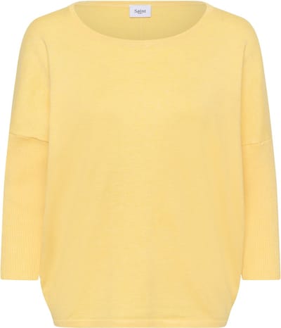 Saint Tropez A2561, MilaSZ R-Neck Pullover Dames Trui - Lemon Drop Melange