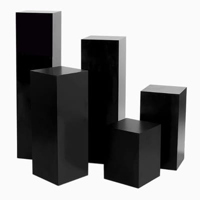 Decoratieve Zuil - Modelstandaard Presentatie - Objecten Tonen - Stapelbaar Ontwerp - 40 x 40 x 40 cm - Zwart