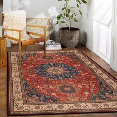 Retro Boheems Perzisch Tapijt voor Woonkamer Comfortabel Zacht Antislip Slaapkamertapijten Klassieke Entree Deurmat Wasbaar 60*90cm