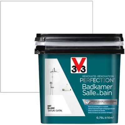 V33 Renovatie Perfection Badkamer Wit Zijdeglans 0,75l