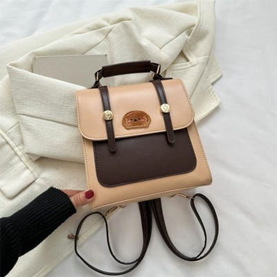 Lente Nieuwe Koreaanse Rugzak Crossbody Tas Eenvoudige Pendel Textuur Eenvoudig Retro Casual Tas