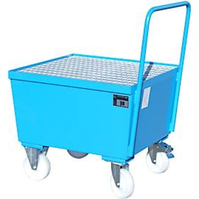 Lekbak type AW-F1, verrijdbaar, blauw RAL5012