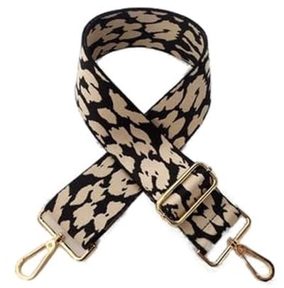 Allecto - Tasriem - Verstelbare schouderriem - 80-130 cm - Luipaardpatroon - Draagriem - Doe-het-zelf accessoires - Kaki