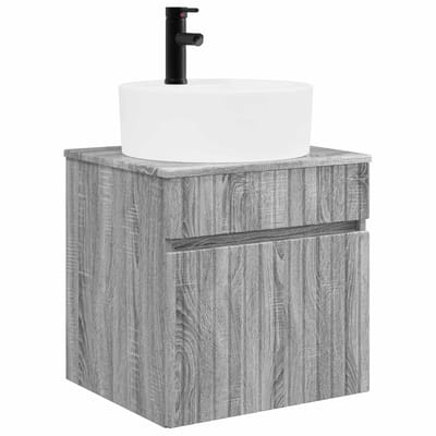 vidaXL - Wandgemonteerde - wastafelmeubel - Grijs - Sonoma - 49 - x - 44,5 - x - 65 - cm