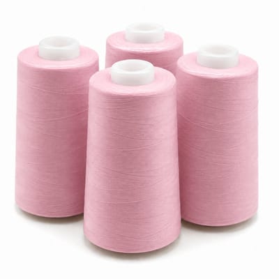 Polyester Overlockgaren – 4 Cones × 2700 m – Totaal 10.800 m – Zalmroze 002