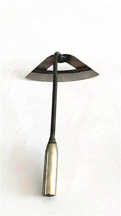 Tuinhak - Onkruid hark - Bodem losmaken - Hol ontwerp - 30 cm - Zilver