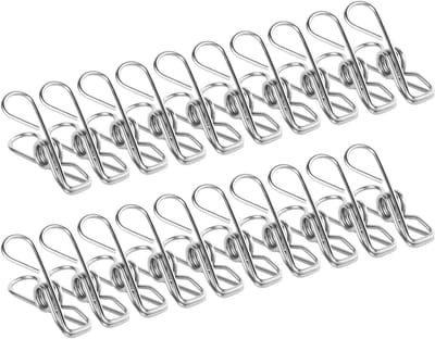 100 RVS Wasknijpers van 4.5 cm - Duurzame Klemmen voor Kleding, Sokken en Keukenaccessoires