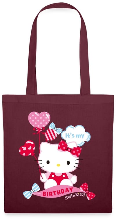 Hello Kitty Met Ballonnen Jarig Ontwerp Tas Van Stof Schoudertas