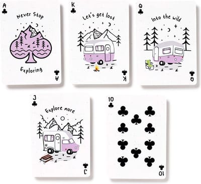 Kaartspel/Speelkaarten - Wildwood Caravan Thema - 8.5x6cm