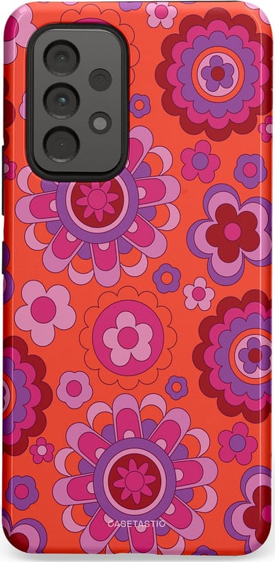 Casetastic Hoesje Geschikt voor Samsung A53 - Stijlvolle Beschermende Duo-layer Case - Retro warmte