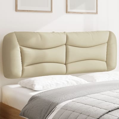 vidaXL - Hoofdbordkussen - "Hvar" - 160 - cm - stof - crèmekleurig