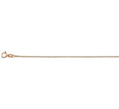 The Jewelry Collection Ketting Gourmet 1,0 mm 45 cm - Roségoud