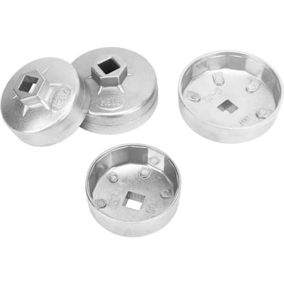 4 Stuks Oliefiltersleutel Aluminiumlegering Efficiënt Oliefilterkap Verwijdergereedschap Vervanging voor