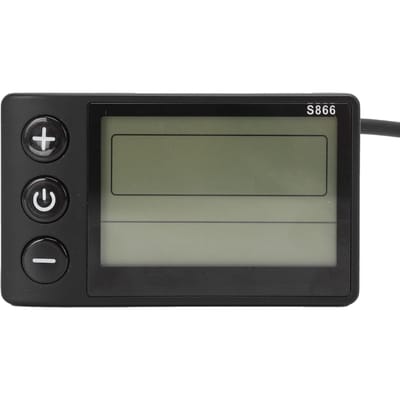 Elektrische Fiets LCD Display Meter S866 ABS Elektrische Fiets Bedieningspaneel met 6-pins Waterdichte Connector voor Scooter gray