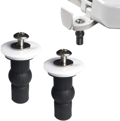 Toiletbril Schroefbevestiging Set van 2 Universele Expansieschroeven voor Wc Dekselhouder - Zwart