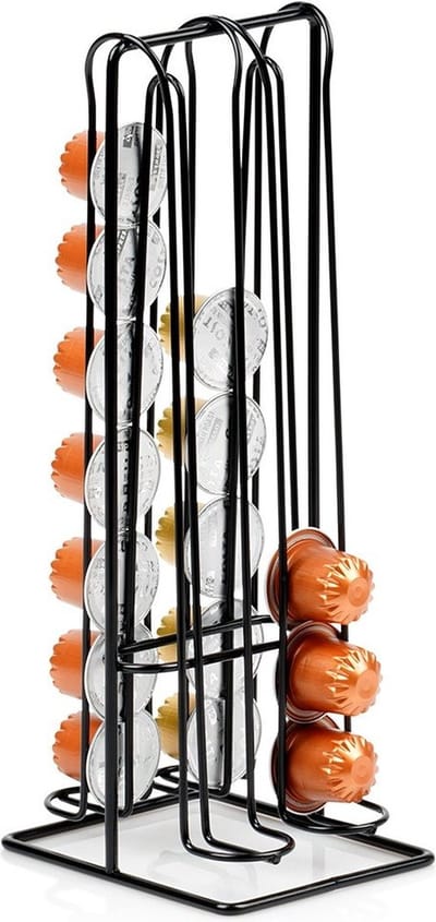 Koffiecapsulehouder Nespresso Metaal Zwart 30 cm - Capsulehouder - Koffiecups Houder - voor Koffie - Capsules - Padhouder