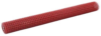 Kippengaas Geplastificeerd - 10 x 1.5 Meter - Fijnmazig 12x12 mm - PVC Coating Rood - Volièregaas - Muizengaas - Opvallend