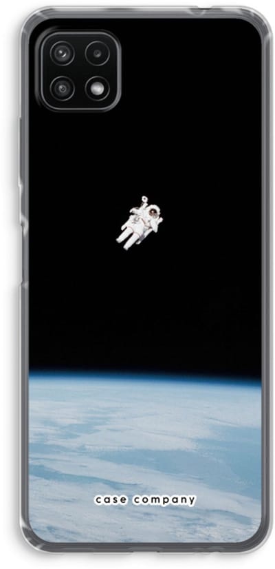 Case Company® - Hoesje geschikt voor Samsung Galaxy A22 5G hoesje - Alone in Space - Soft Cover Telefoonhoesje - Bescherming aan alle Kanten en Schermrand