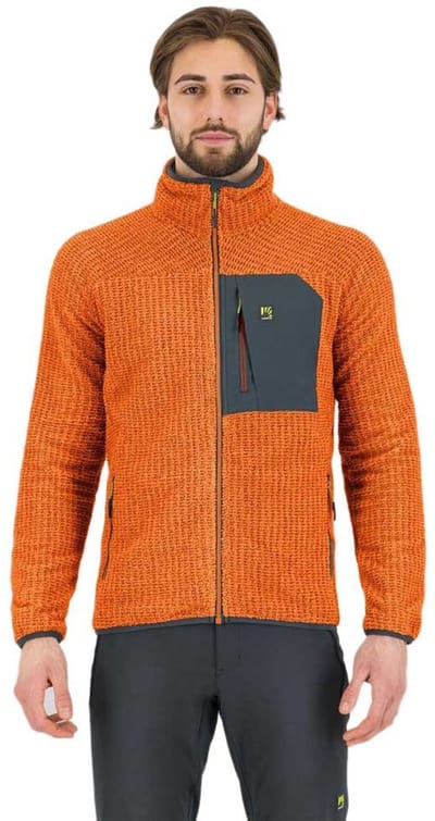 Karpos Rocchetta Evo Fleece Met Volledige Rits Oranje M Man