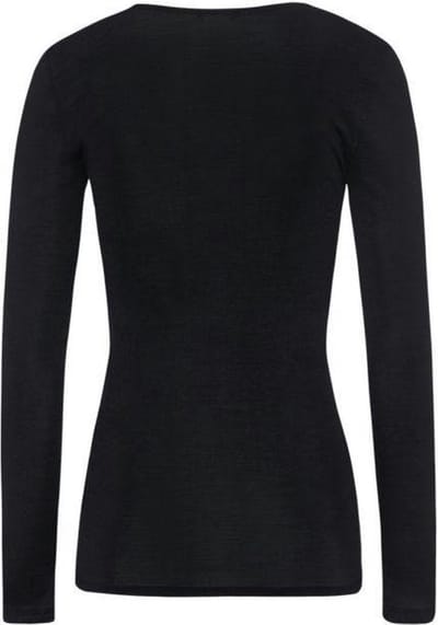 Hanro Woolensilk Sportshirt/Thermische shirt - 0018 Black - maat 42 (42) - Dames Volwassenen - Wol/Zijde- 071418-0018-42