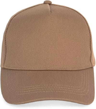 Native Spirit Ecologische unisex pet met 5 panelen NS037 - Dark camel - One size