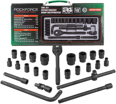 Rockforce RF-4245B-5MPB - Gereedschapscombiset - Grijper - 1/2 inch - 24 stuks
