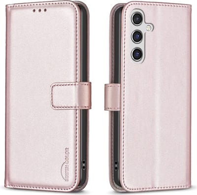 BINFEN Hoesje - Geschikt voor Samsung Galaxy A16 Hoesje - BINFEN Color Book Case - Rose Gold