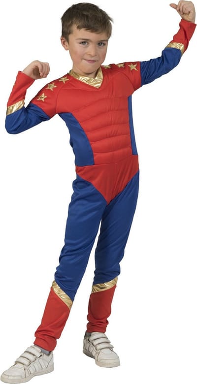 Verkleedpak superheld jumpsuit jongen Super Boy 116