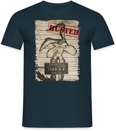 Looney Tunes Wile E. Coyote Busted T-Shirt Heren