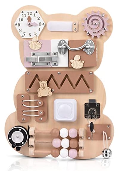 Montessori Drukknoppenbord Motoriek Wand Sensory Activity Board voor Peuters