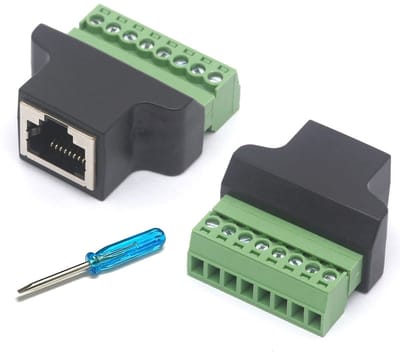 Ethernet Adapter - Netwerk Connector - Signaal Verdelen - Geen Soldeerwerk - 2 Stuks - Zwart