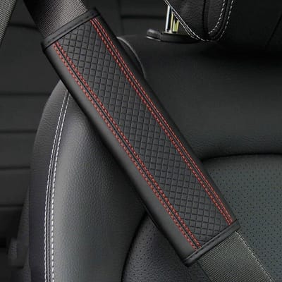 Autogordelkussens - Gordelhoezen - Comfortabel Rijden - Zachte Demping - 2 stuks - Zwart Rood