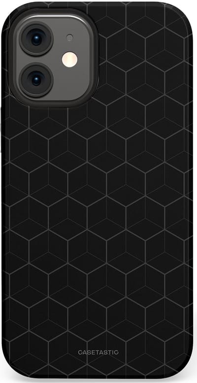 Casetastic Hoesje Geschikt voor Apple iPhone 12 Mini - Stijlvolle Beschermende Duo-layer Case - Hexago