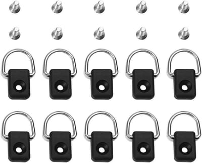 Peddelringen - 10 stuks - Nylon en roestvrij staal - Accessoires voor kano en kajak - Bevestigingsringen voor watersport - Handig oogje voor boten