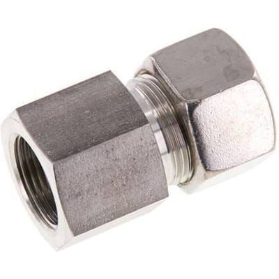 G 3/4'' x 20S RVS Rechte Knelfitting 400 Bar DIN 2353 - FL2S-FO-ST-034G-20-S
