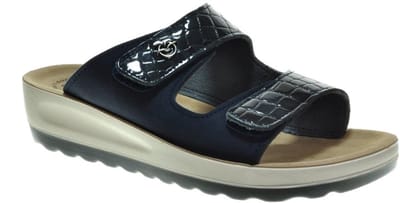 Fly Flot Blauw Croco Slipper maat 40