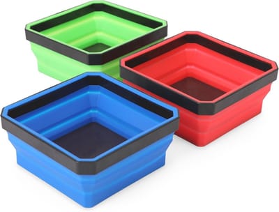 Inklapbare Magnetische Onderdelen Tray Set - 3 Stuks, Opvouwbaar Gereedschap voor Organisatie van Kleine Onderdelen