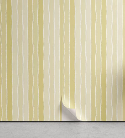ABAKUHAUS Pinstripe aftrekbaar en zelfklevende behang voor thuis, zelfklevende woonkamerkeukenaccent, 33 cm x 180 cm, Pale Yellow Champagne