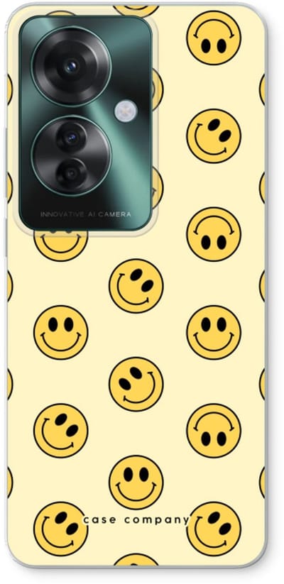 Case Company® - Hoesje geschikt voor Oppo Reno 11 F hoesje - Smiley N°2 - Soft Cover Telefoonhoesje - Bescherming aan alle Kanten en Schermrand