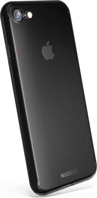 Nudient Thin Glossy Case Apple iPhone 7/8/SE (2020/2022) - Zwart - Transparant