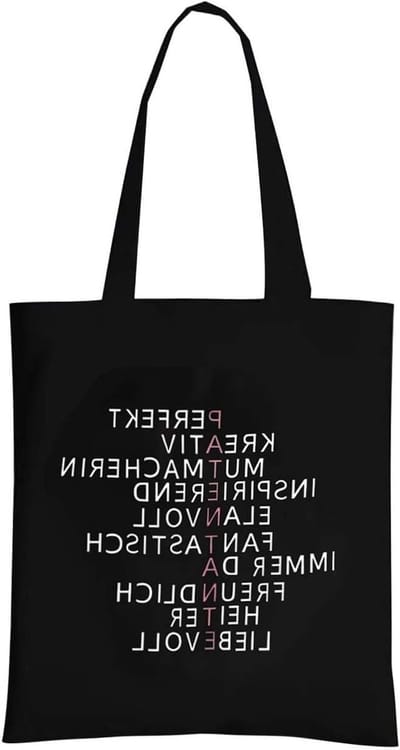 Duurzame katoenen tas voor doop, praktische shopper als cadeau voor moeder of kerst, 35x40cm wit met ruime bodem