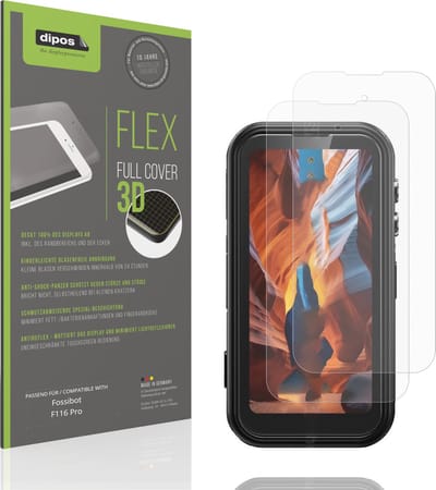 dipos FLEX – 2x Matte Screenprotector geschikt voor Fossibot F116 Pro | Volledige Schermbescherming | Case-Friendly