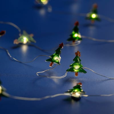 Micro LED string met Kerstboompjes - 190 cm lang - 20 LED's