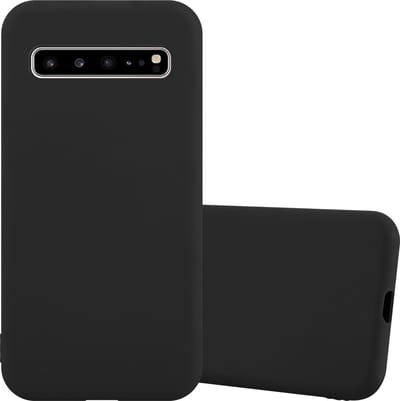 Cadorabo Hoesje geschikt voor Samsung Galaxy S10 5G in CANDY ZWART - Beschermhoes gemaakt van flexibel TPU silicone Case Cover
