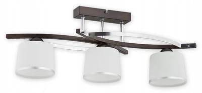 Astred 3-lichts rail - roest wenge/chroom, mat wit