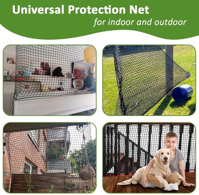 Unyqoos® Sterk en Veilig Universeel Beschermingsnet voor Kinderen en Huisdieren op Balkon en Trap